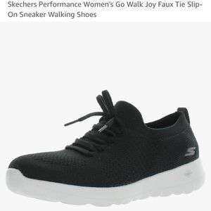 Sketches Performance Go WALK Joy Faux Tie Spip_on Sneakers size 10